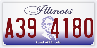 IL license plate A394180