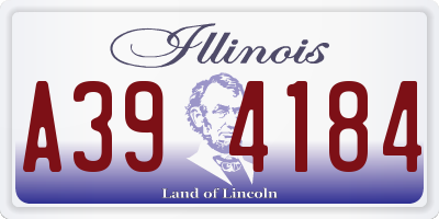 IL license plate A394184