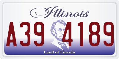 IL license plate A394189