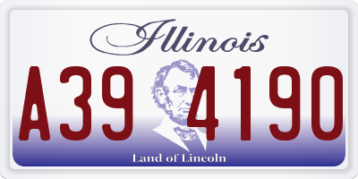 IL license plate A394190
