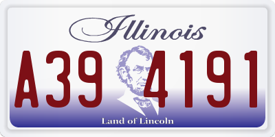 IL license plate A394191