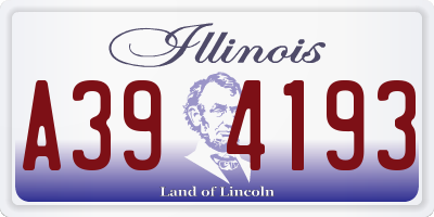 IL license plate A394193