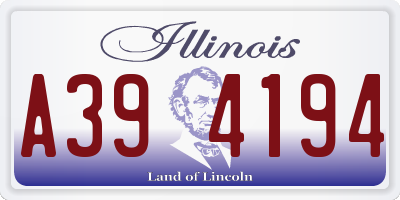 IL license plate A394194