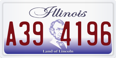 IL license plate A394196