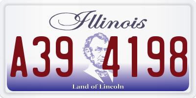 IL license plate A394198