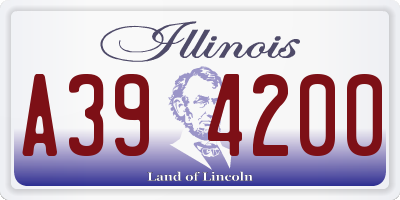 IL license plate A394200