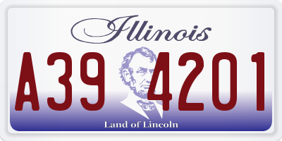 IL license plate A394201
