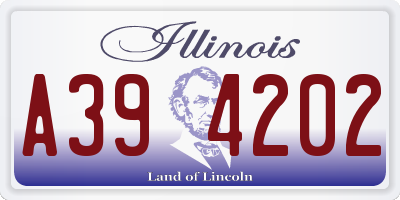 IL license plate A394202