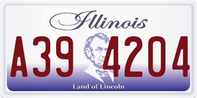 IL license plate A394204
