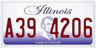 IL license plate A394206