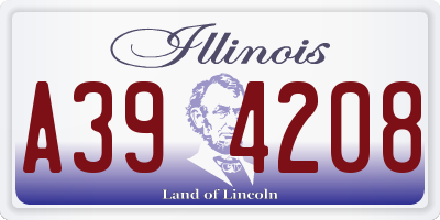 IL license plate A394208