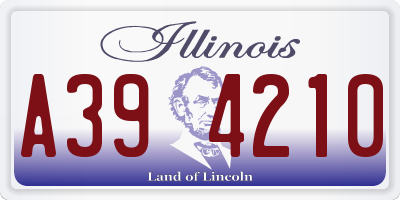 IL license plate A394210