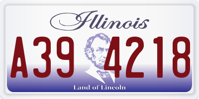 IL license plate A394218