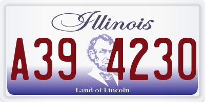 IL license plate A394230