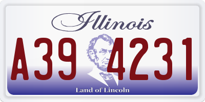 IL license plate A394231