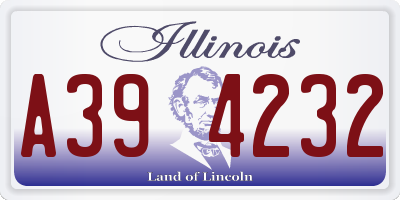 IL license plate A394232