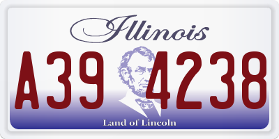 IL license plate A394238
