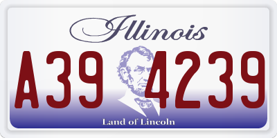 IL license plate A394239