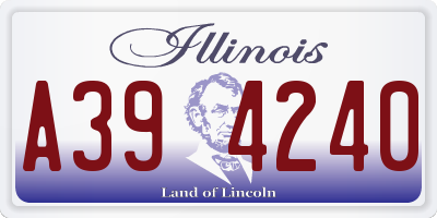 IL license plate A394240