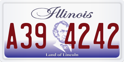 IL license plate A394242