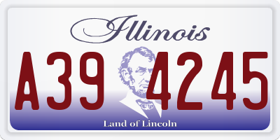 IL license plate A394245