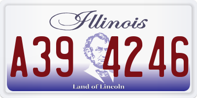 IL license plate A394246
