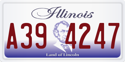 IL license plate A394247