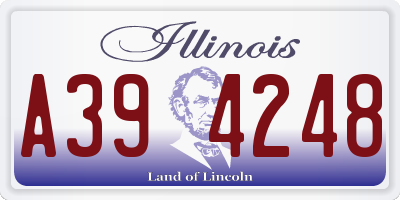 IL license plate A394248