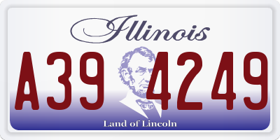 IL license plate A394249