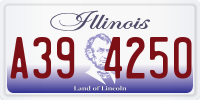 IL license plate A394250