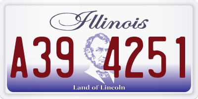 IL license plate A394251