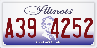 IL license plate A394252