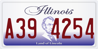IL license plate A394254