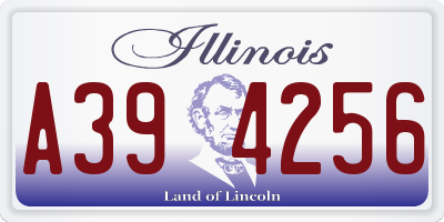 IL license plate A394256