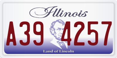 IL license plate A394257