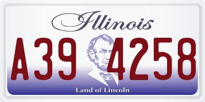 IL license plate A394258