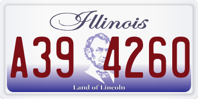 IL license plate A394260