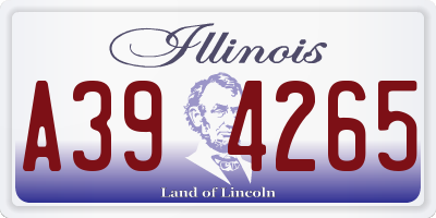 IL license plate A394265