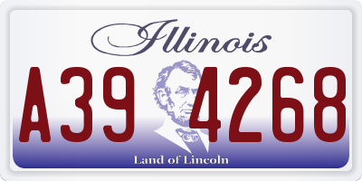 IL license plate A394268