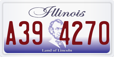 IL license plate A394270