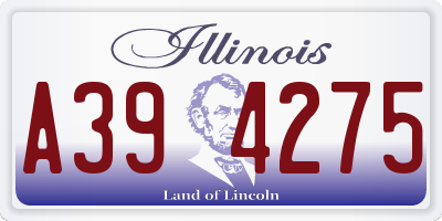 IL license plate A394275