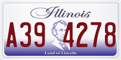IL license plate A394278