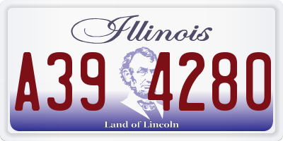 IL license plate A394280