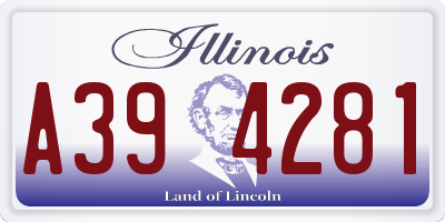 IL license plate A394281