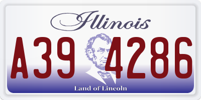 IL license plate A394286