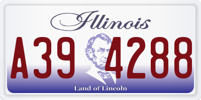IL license plate A394288