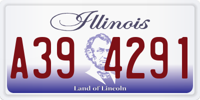 IL license plate A394291