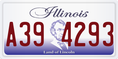IL license plate A394293