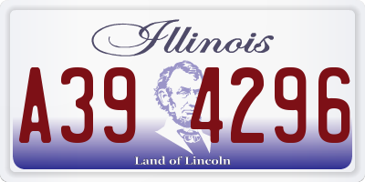 IL license plate A394296