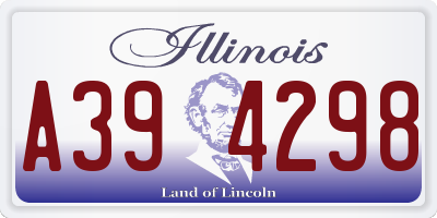 IL license plate A394298